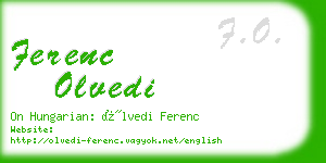 ferenc olvedi business card